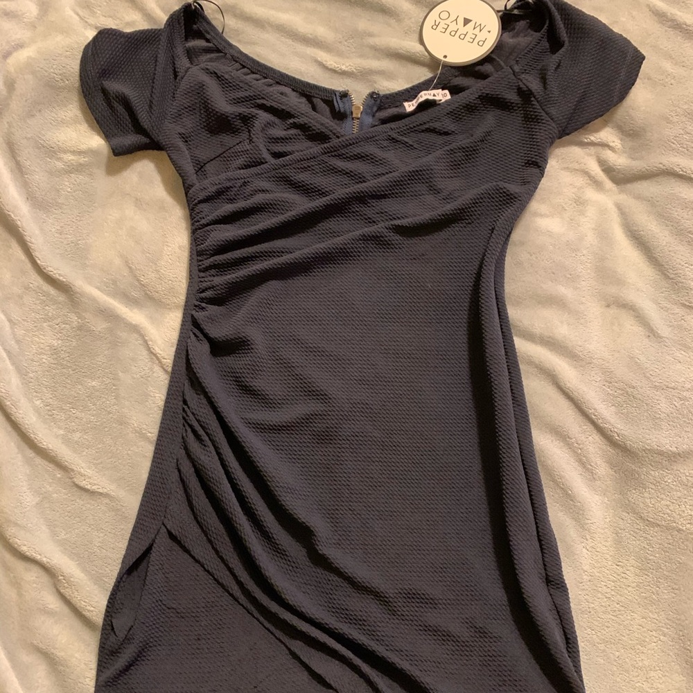 Off the shoulder skin tight dress